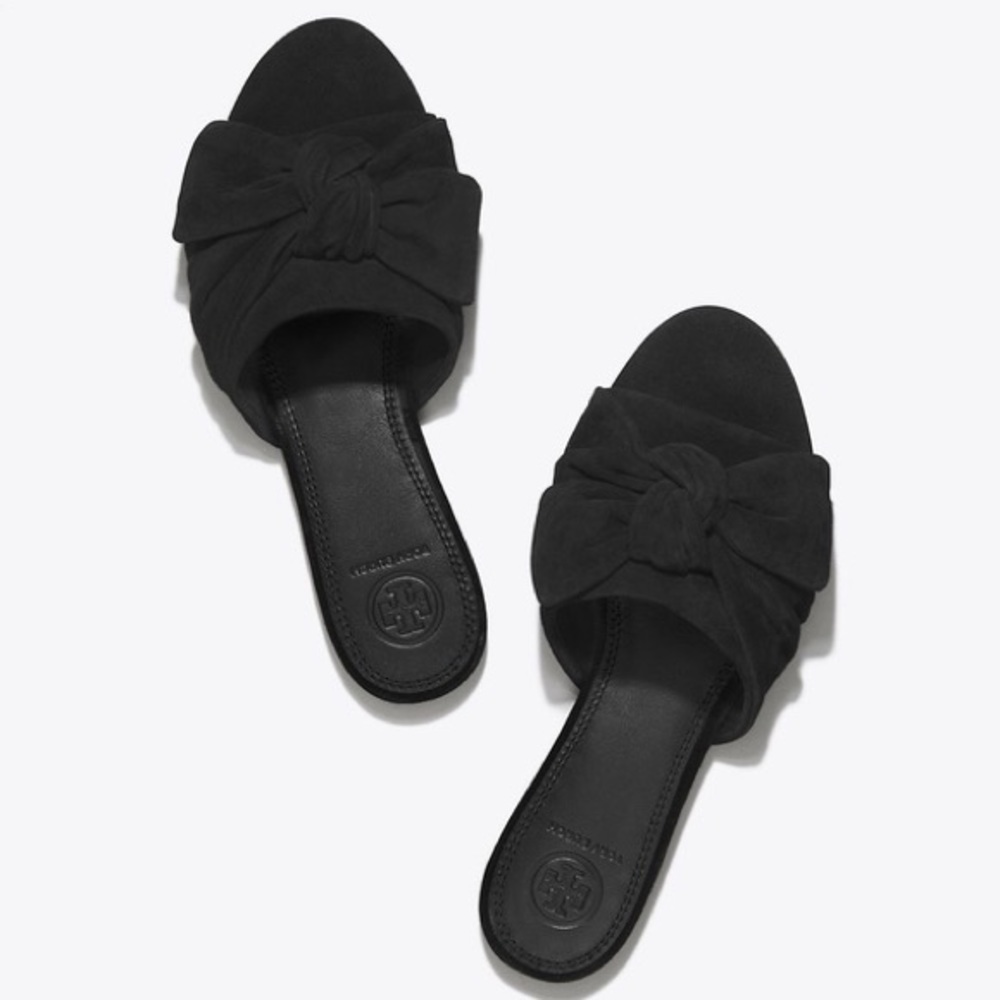 Tory Burch Annabelle Suede Bow Slides